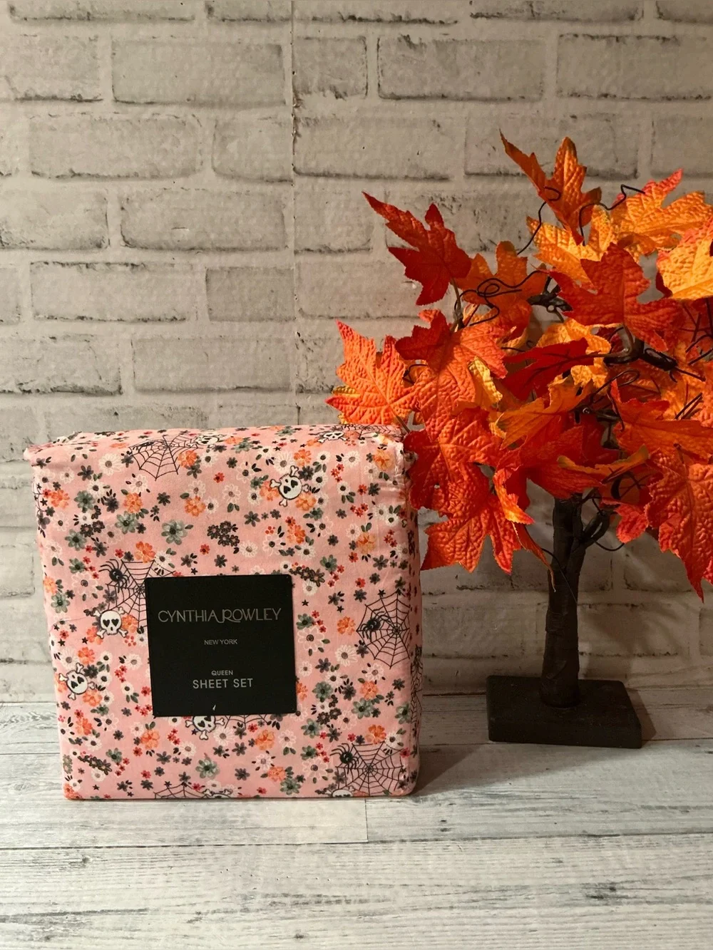 CYNTHIA ROWLEY Queen Size Boho Floral Web Sheet Set